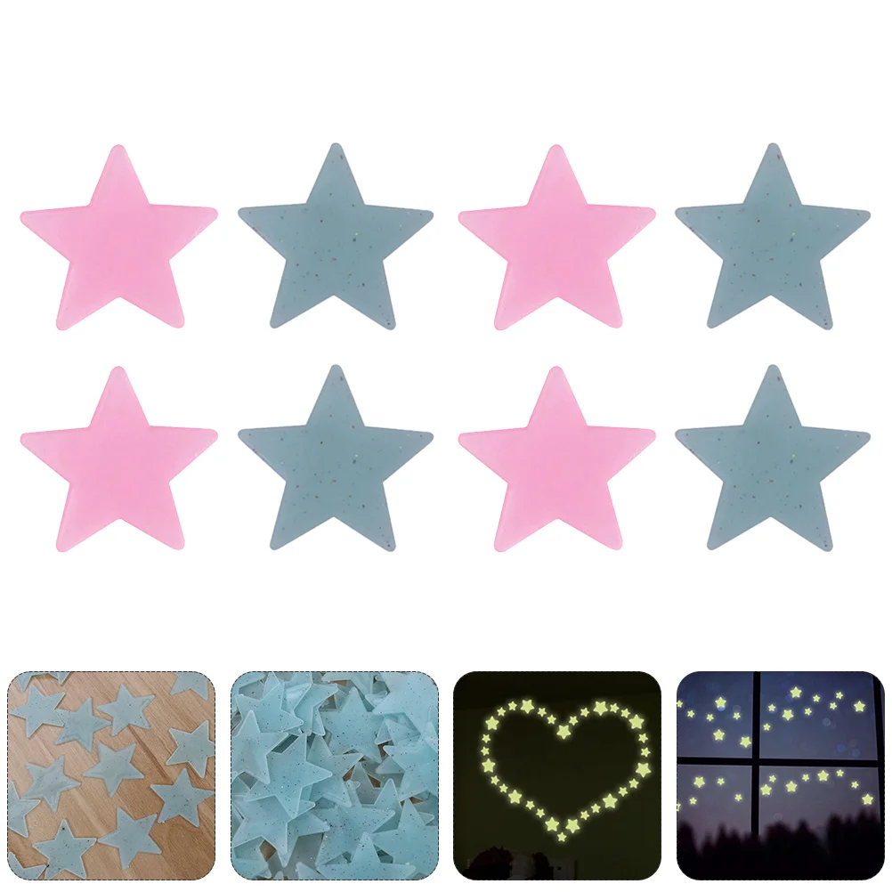 200 Pcs Wall Decor Sticker Star Luminous Glow The Dark Decal Children's Room Stickers