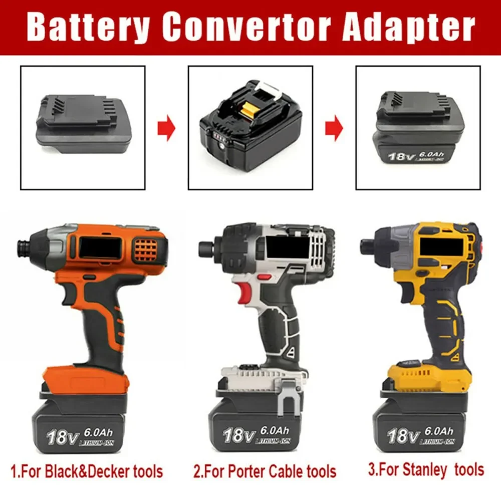 Imagem -03 - Adaptador de Bateria Li-ion 18v Conversor para Black & Decker para Bl1815 Bl1815b Bl1820 Bl1518 Bl2023