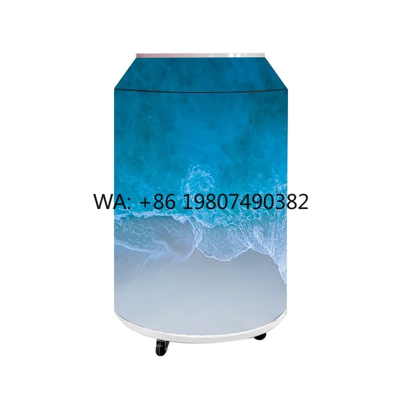 Slim Flexible 16:9 Can Shape LED Display Movable Floor Column High Brightness Indoor Creative Advertising Screen