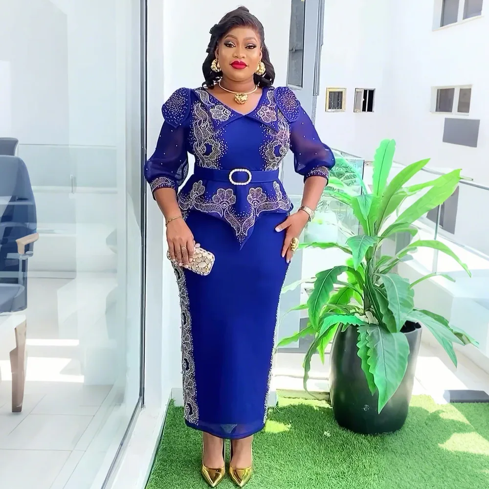 

Elegant African Dresses for Women 2025 New Africa Clothing Plus Size Turkey Wedding Party Long Dress Dashiki Ankara Outfits Robe