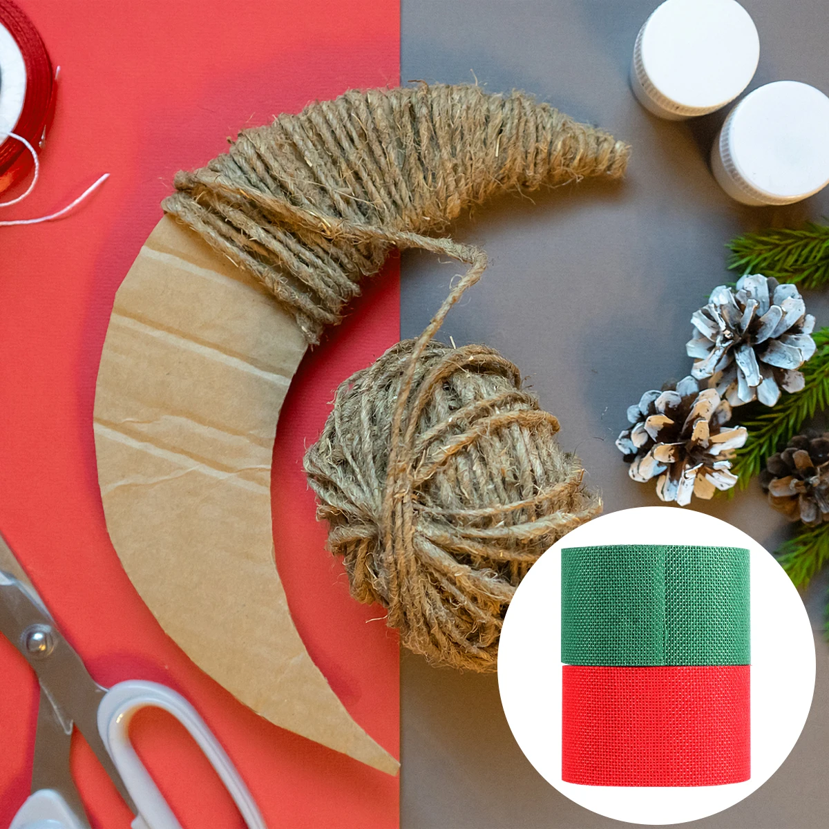 

2 Rolls Wedding Decoration Ribbons Package Supply Packing Organza Wrapping Wired Christmas for Sewing DIY Streamer Curling Gift