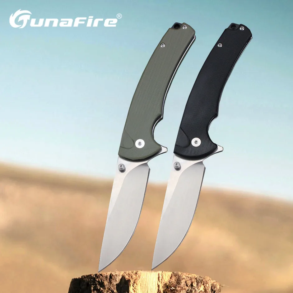 

Tunafire Folding Knife Pocket EDC Knife Men Portable for self-defense D2 Steel G10 Handle Camping Survival Knives Tool