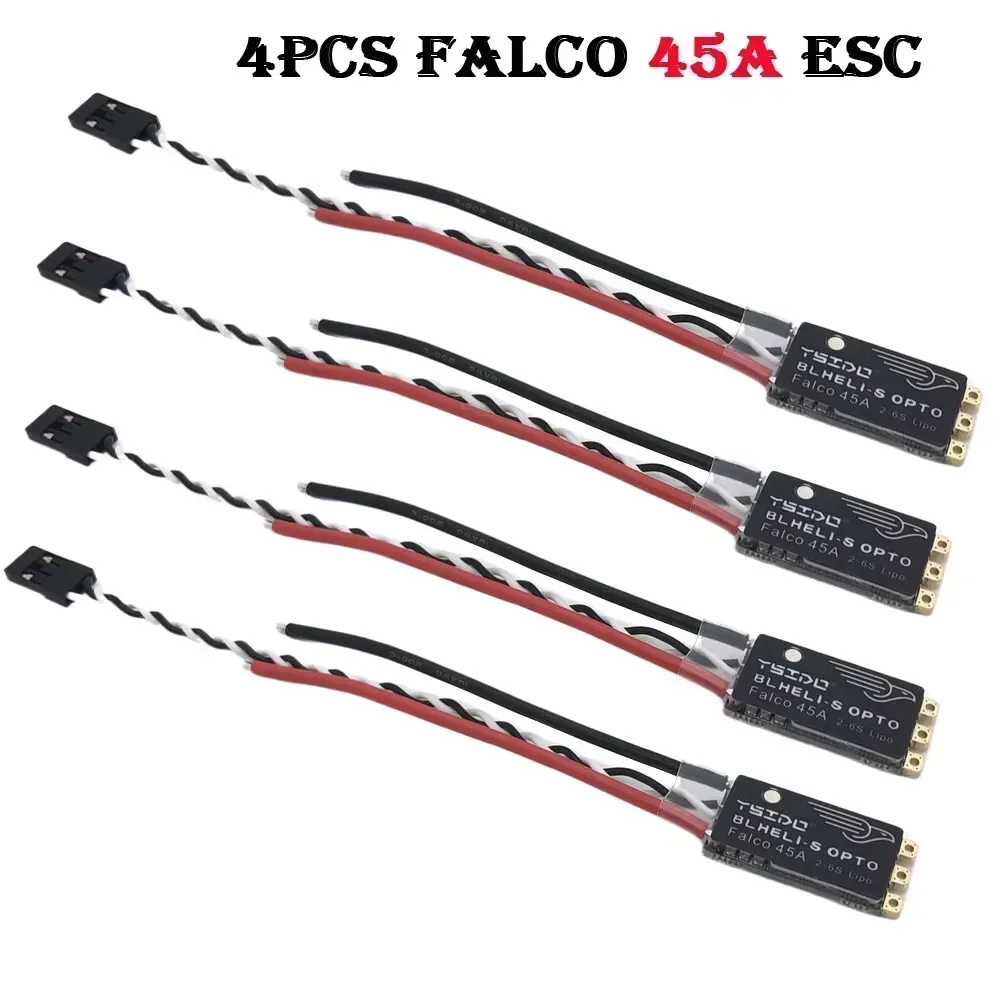 

TIMEA Falco 35A 45A BLHeli_S ESC 2-6S Lipo Brushless Electronic Controller with LED Light Support DSHOT125/300/600 for Drone