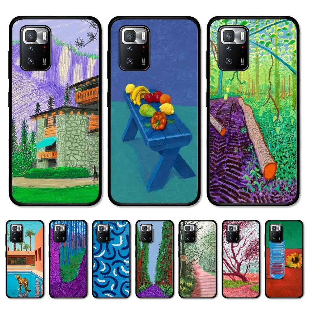 David Hockney Art Phone Case For Redmi Note 4 X 5 A 6 7 8 Pro T 9 Pro 9S 10 Pro 11 Pro 11S 11Epro PocoM3pro