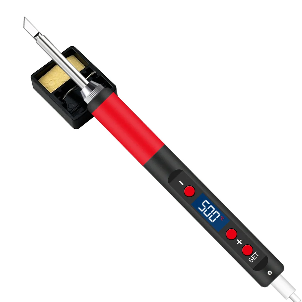 ANSIKI T65 ポータブルはんだごて 9-20V 65W 180-500 ° 温度調節可能なDIY溶接修理ツール、携帯用溶接キット