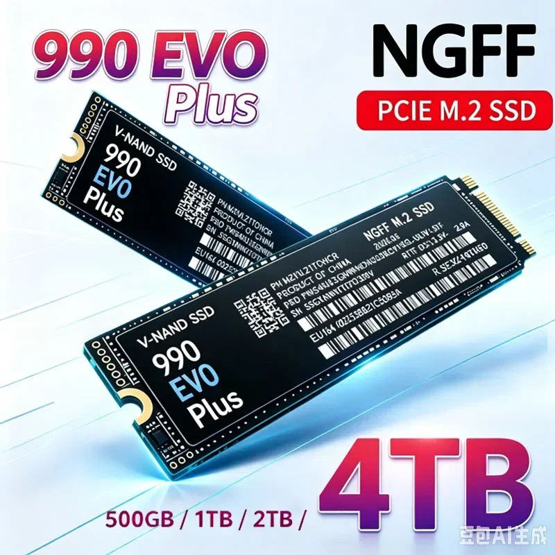 990EVOPLUS SSD M.2 NGFF, SSD interno PCIe 3.0 2280, armazenamento de alta velocidade de 500 GB/1 TB/2 TB/4 TB para laptops e computadores de mesa.
