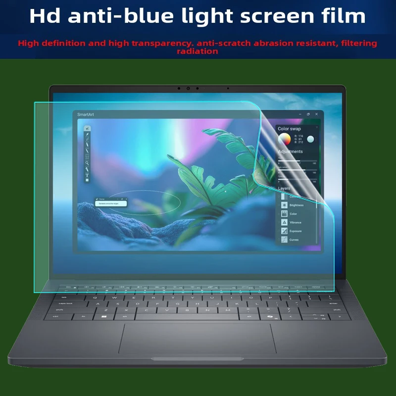 

For Dell Pro Max 14 Premium silicone keyboard film MA14250 laptop screen protective film HD screen film anti-blue film