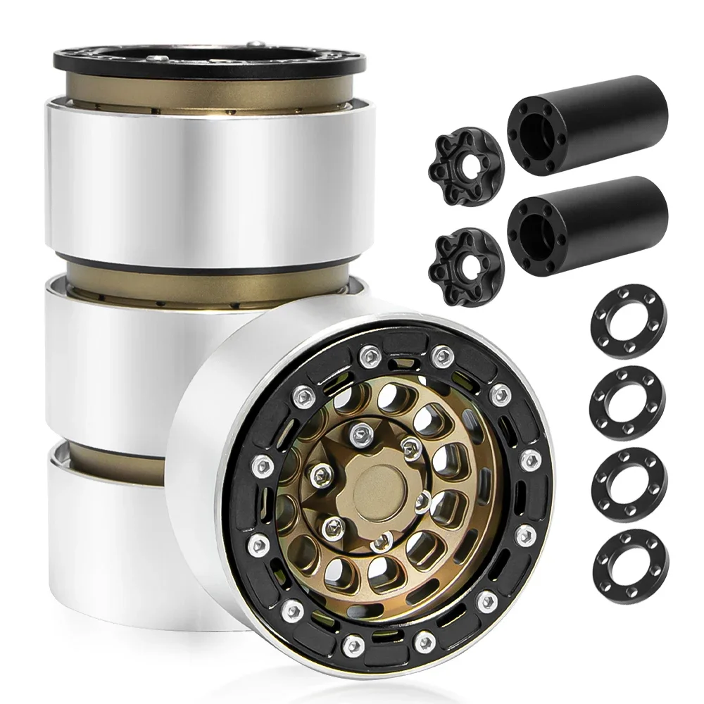1.9-Inch Dual-Wheel Hub with Adjustable Offset Wheel Suitable for 1/10 SCX10 TRX4 90046 D90 H12Y Off-Road Vehicles.