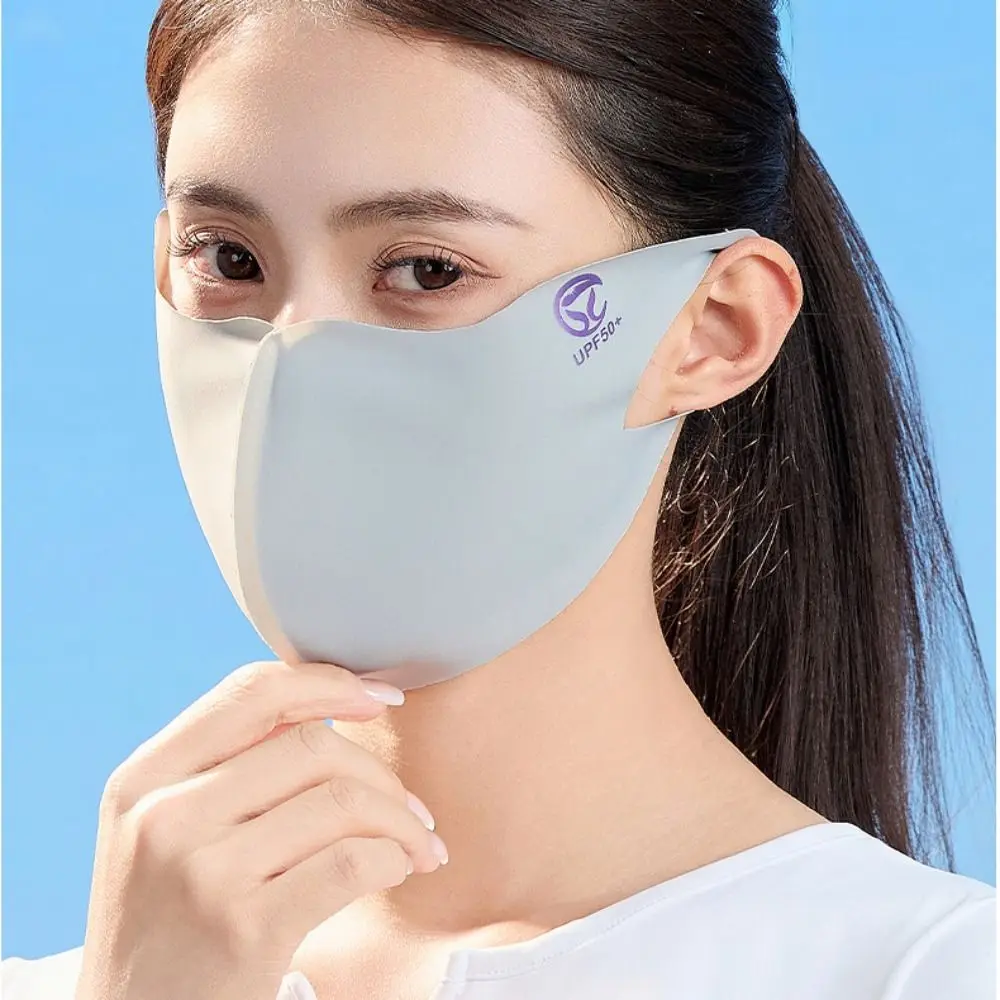

Тонкий солнцезащитный шарф для лица, маска из ледяного шелка, летняя однотонная маска для лица, защита от ультрафиолета, маска для лица, маска гнини для женщин/девочек