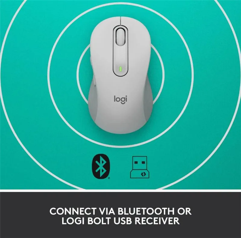 Logitech-ratón inalámbrico M650 / M650L con Bluetooth, Mouse silencioso para ordenador portátil y de oficina, para PC/Mac/multidispositivo