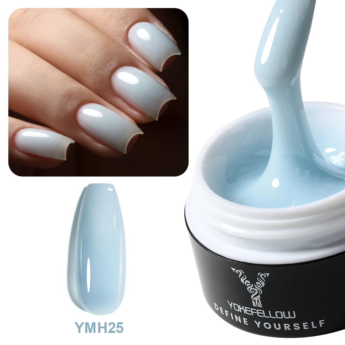 Nouveau YOKEFELLOW constructeur Gel vernis à ongles 15g gelée bleu Gel dur HEMA TPO Extension gratuite Gel coloré constructeur vernis pour ongles bricolage