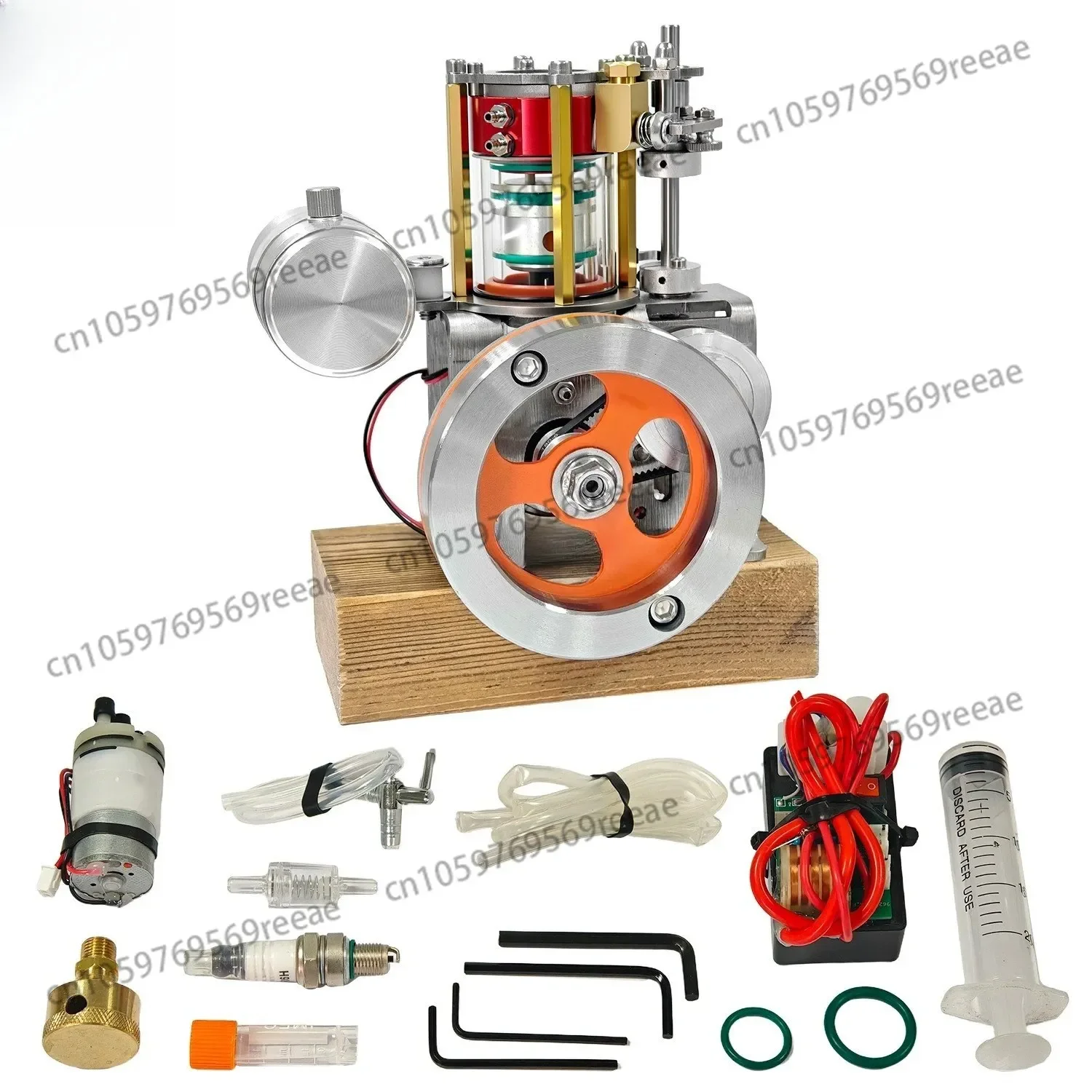 For Vertical Water Cooled Engine Model Metal Single Cylinder Four Stroke Internal Combustion Engine DIY Toys