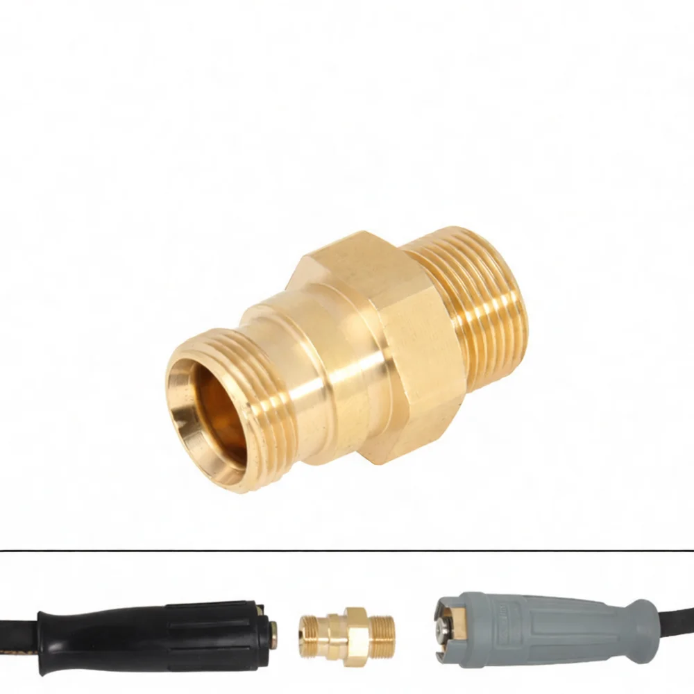 Karcher Pressure Washer Hose Connector Solid Brass Quick Adapter For High Performance Cleaning Equipment Systems