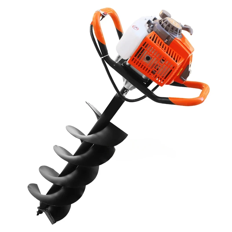 Engine Drilling Machine 52CC/68CC/71CC 3.2KW High Power Four-stroke Excavation Ground Hole Pile Driver Gasoline