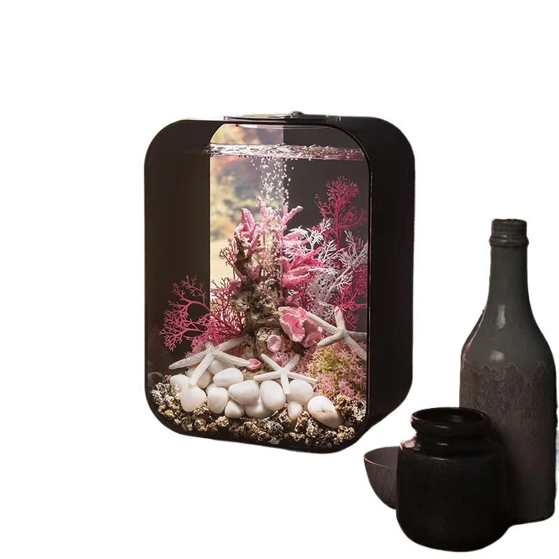 Acrylic small fish tank living room home desktop light luxury aquarium small water-free ecological landscaping