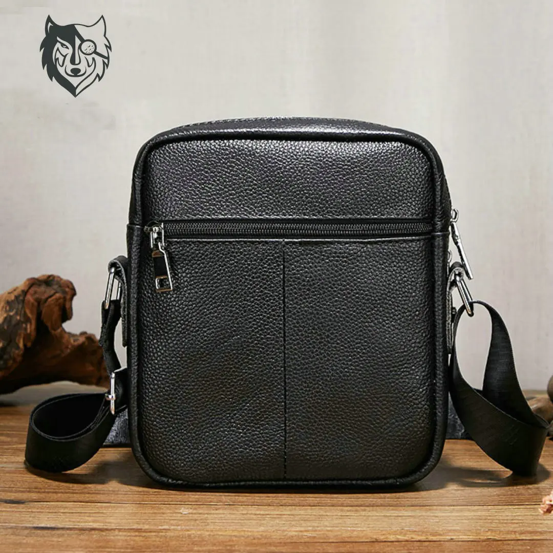 Men's diagonal cross bag head layer cowhide leisure large capacity business shoulder bag
