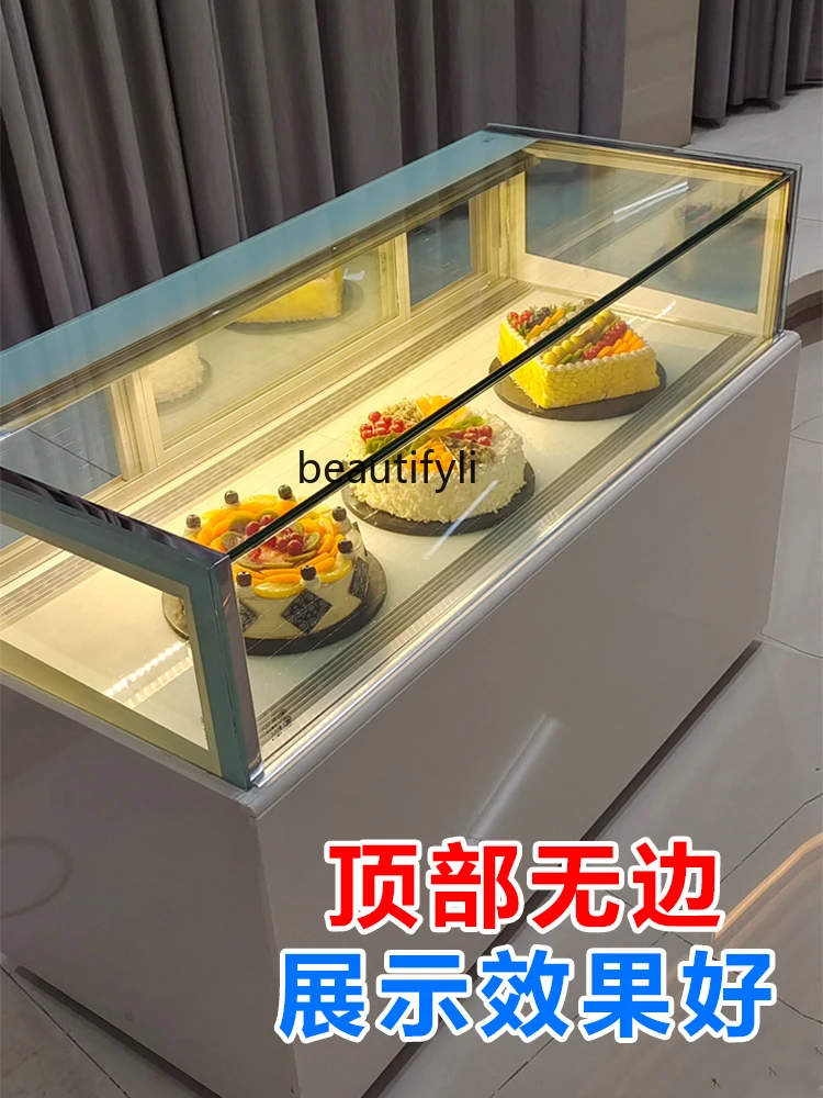 Single layer cake cabinet, display cabinet glass, dessert air-cooled commercial fresh-keeping freezer