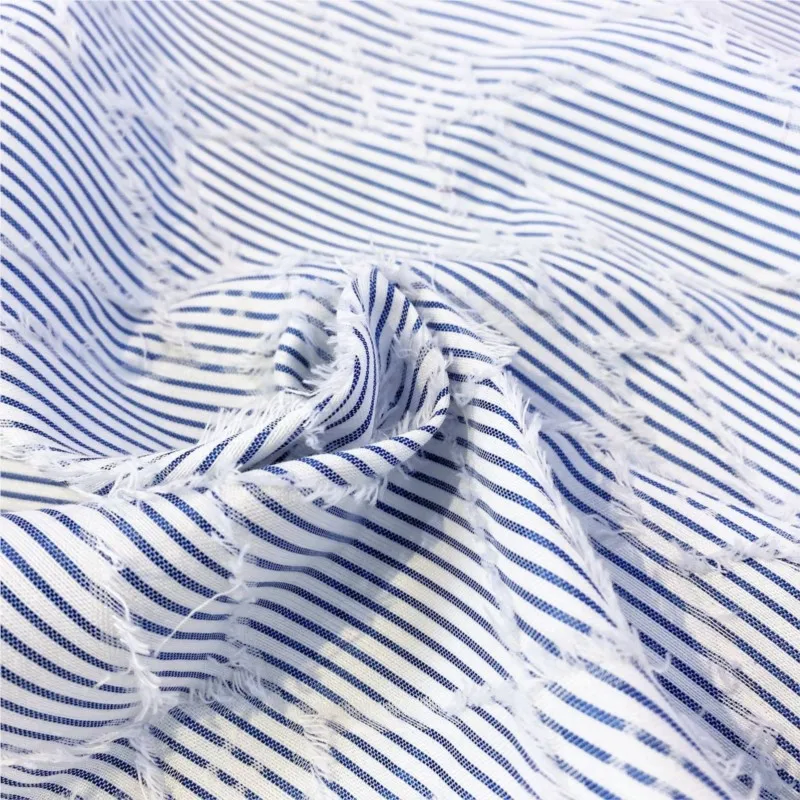 Geometric diamond-shaped checkered cut striped jacquard fabric wool check skirt shirt tassel