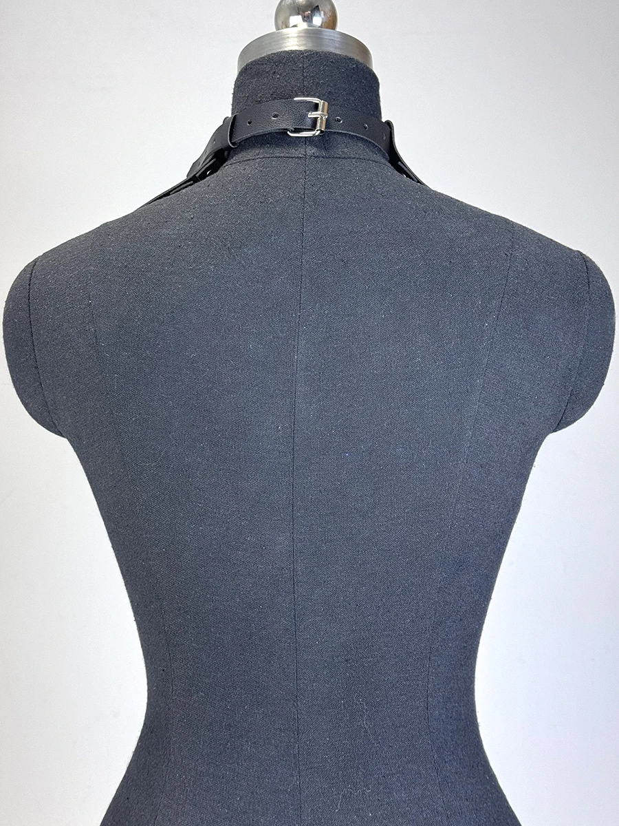 Черное сексуальное модное рок-готическое ожерелье с воротником, ювелирные изделия, готический кожаный ремень с заклепками, Harajuku, панк-колье, ожерелье для женщин, подарок