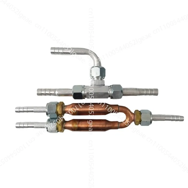 

Automobile Electric Air Conditioner Compressor Refitted Parallel Dual System Tee Check Valve Joint Cold Air Pump Pipe Head