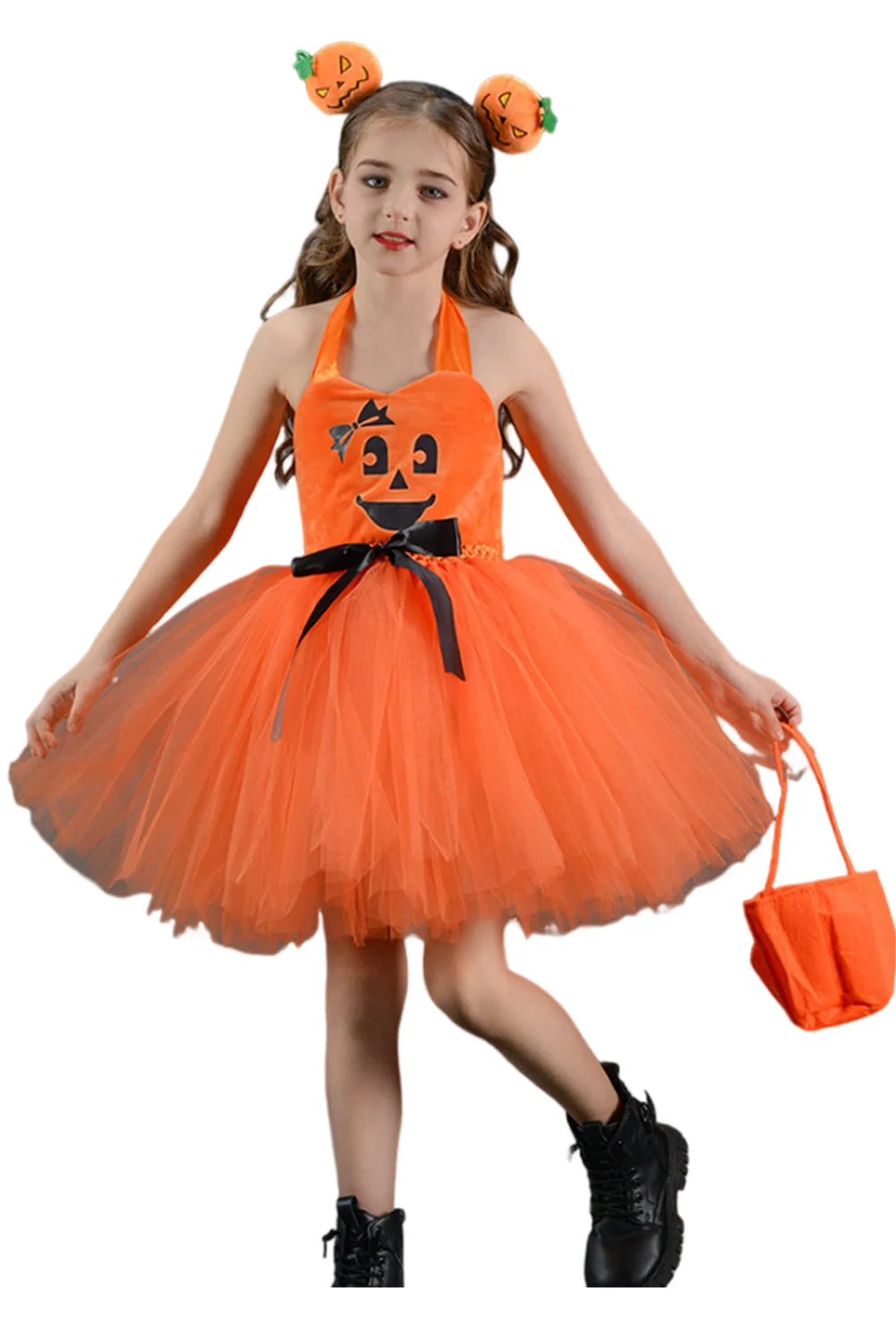 

Disguise Pumpkin Ghost Cosplay Child Girls Tutu Skirt Dress Halloween Stage Costume Kids Roleplay Fancy Dress Up Party Clothe