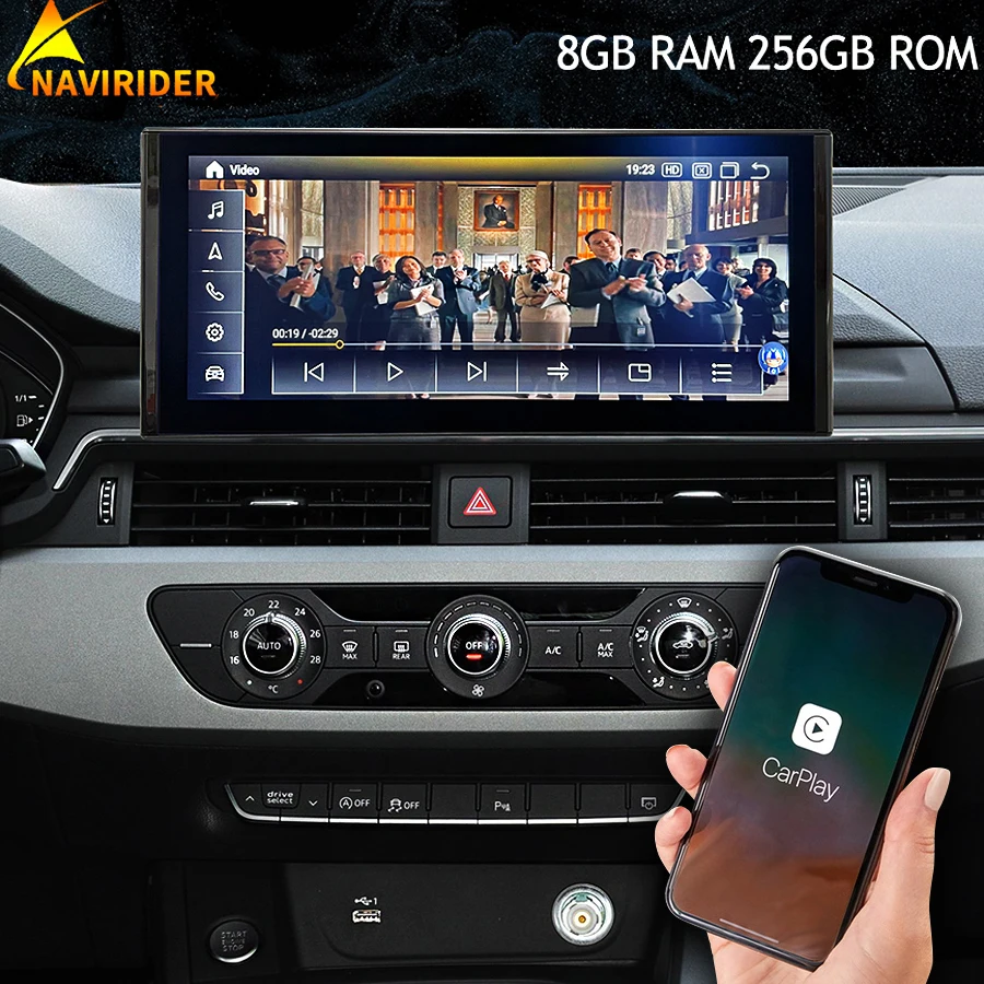 

Car Radio Multimedia Video Player Stereo 12.3Inch 1920*720 Qled Screen For AUDI A5 A4 A4L 2018 - 2021 Android 13 GPS CarPlay