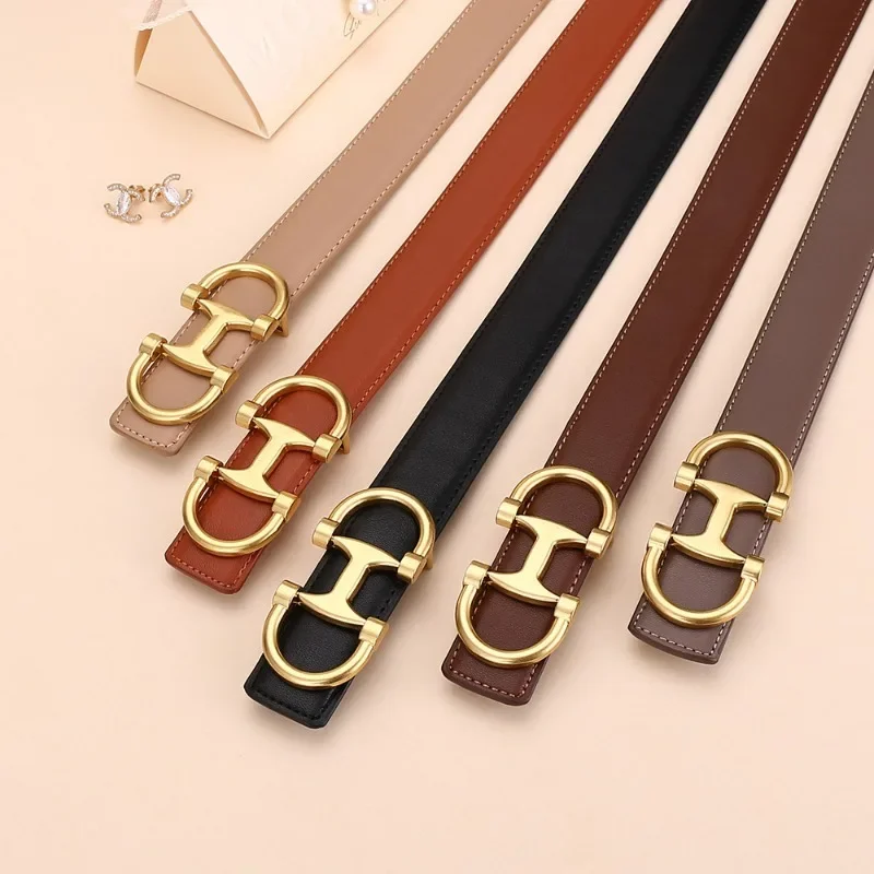 Luxury Belt, Women's Leather Versatile Decoration Jeans Cowhide Belt, High-end Feel Business Fashion Belt