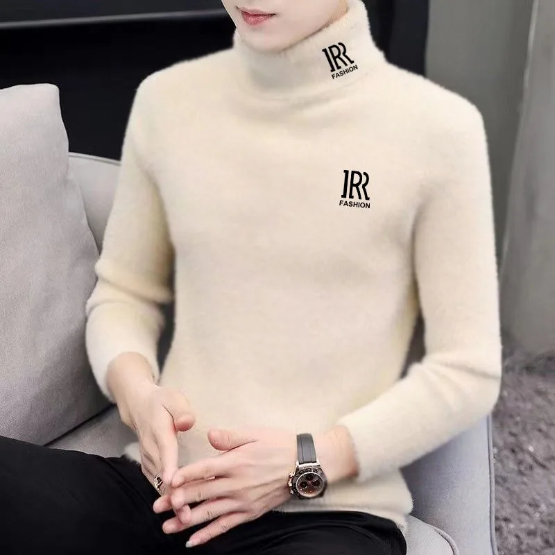 Dralon Fabric Self-Heating Thermal Underwear Fleece-Lined Good Quality New Men Sweater Autumn Winter Turtleneck Bottoming Shirt