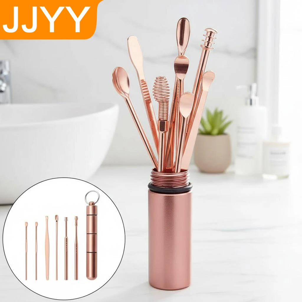 

6pcs Stainless Steel Ear Wax Removal Kit Ear Cleaner Ear Care Tool Ear Wax Remover Ear Cleaning Set