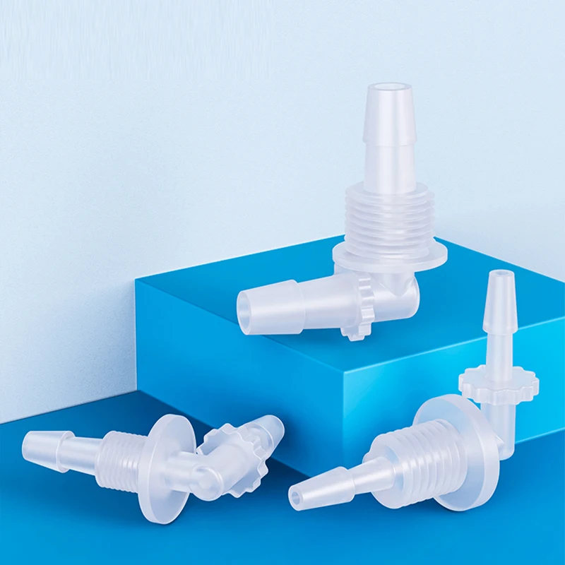 تركيب الكوع الشائك من البلاستيك النايلون، M6 M8 G1/8 G1/4 G3/8 G1/2 مقاسات الخيط، لـ 2.4 3.2 3.9 4.8 5.6 6.4 7.9 9.5 11.1 مم #5