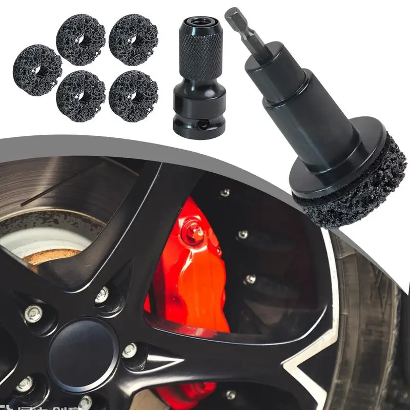 عجلة مسمار أداة إزالة الصواميل محور الفرامل تجديد عدة الفرامل مزيل الصدأ أداة السيارات طحن صيانة طقم تنظيف للمكسرات #4