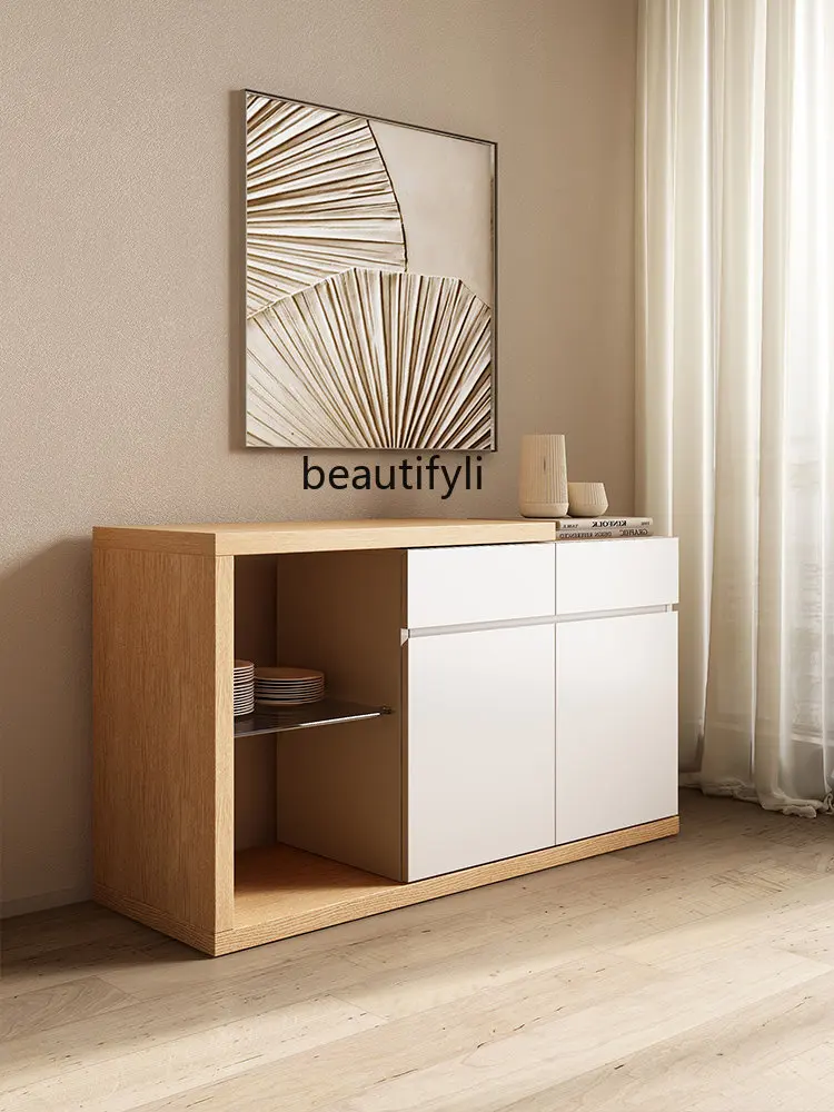 Modern Simple and Light Luxury Nordic Style Japanese Style White Wood Color Minimalist Home Designer Model furniture