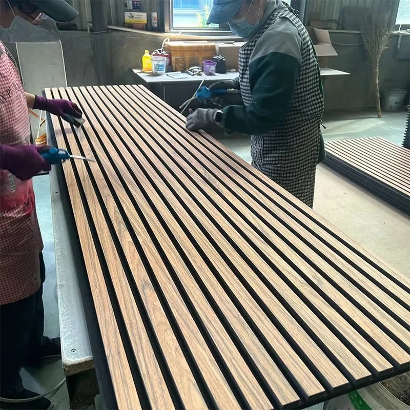 

Wooden Acoustic Soundproof Wall Panels Fireproof Eco-Friendly Contemporary Design For Hotel Apartment Use