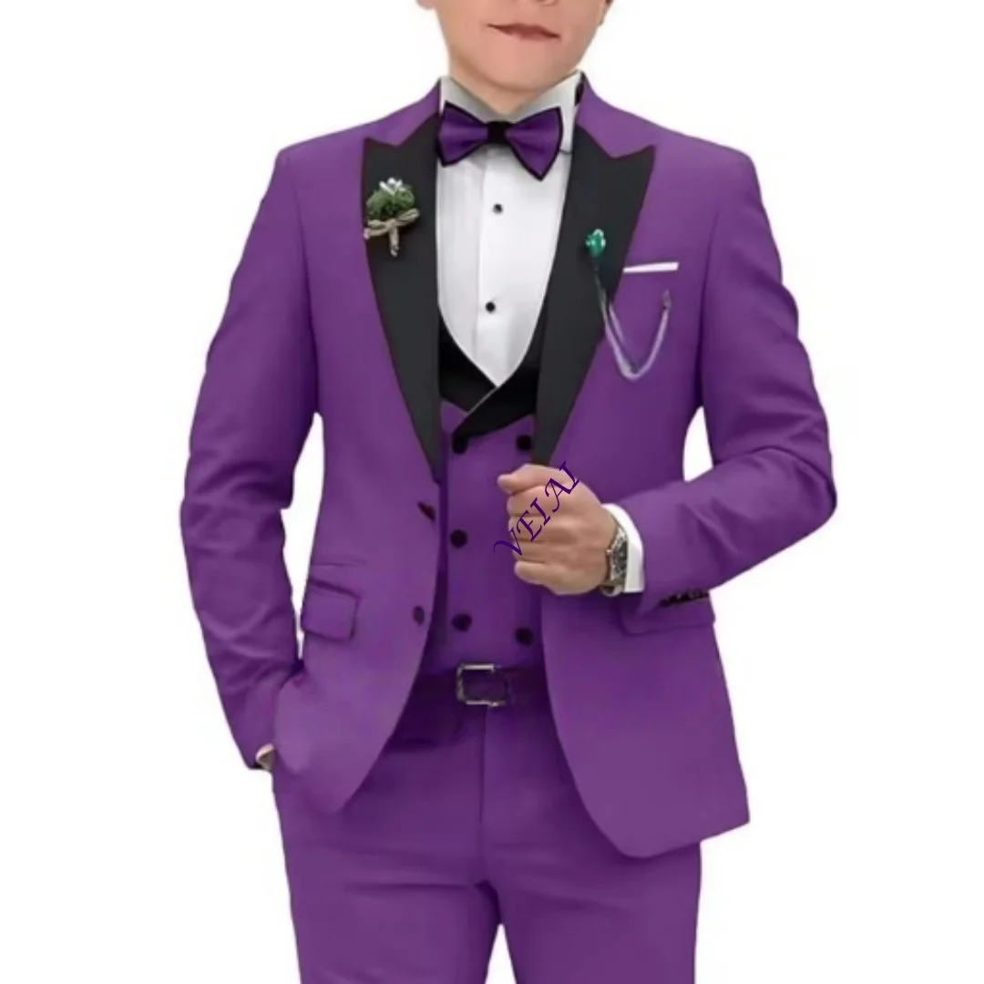 Formal Boys Suit Wedding Tuxedo 3 Pieces Set Kids Blazer Clothes Party Dress 2-16 Years Old Boys Suit Set - view 6