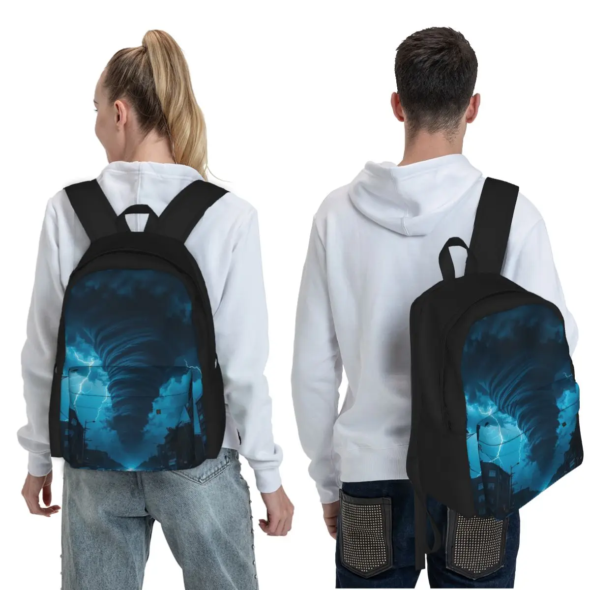 Fantasy World Tornado ApocalypseStudent Backpack School Bag Hiking Travel Daypack for Boys Girls Fashion Bookbag Shoulder Bags