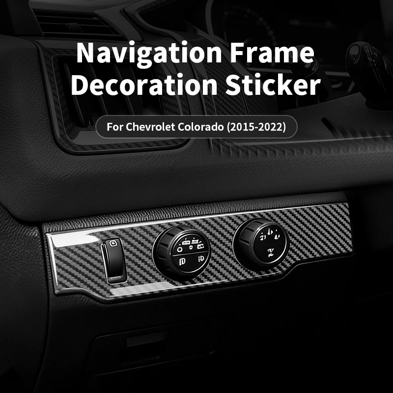 

For Chevrolet Colorado (2015-2022) Carbon Fiber Center Instrument Side Panel Trim Cover Anti Scratch Car Interior Accessories