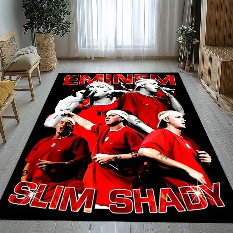 Rap God Slim Shady Eminem Hiphop Soft Non-Slip Large Area Rug for Living Room,Bedroom Playroom Carpet Mat for Sofa,Home Decor