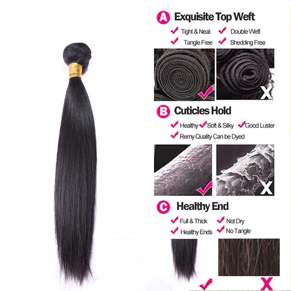 Bone Straight Bundles Human Hair 12A Unprocessed Virgin Raw Hair 1 2 3 4 Bundles Vietnamese 28 30 Inch Straight Human Hair Bundles Double Weft Human Hair Weave Bundles Extensions Deals Birthday Holiday Gif