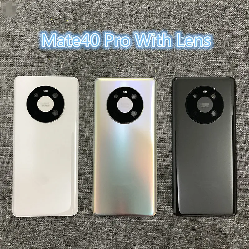 Mate40Pro Battery Back Cover For Huawei Mate 40 Pro Rear Housing Glass Case Replace Phone Repair Spare Parts + Camera Lens image 2