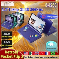 Retroid Pocket Flip 2 RP Flip 2 Retro Handheld Game Console Video Game Console 5.5''AMOLED Touch Screen PSP PS2 SD865 Android13