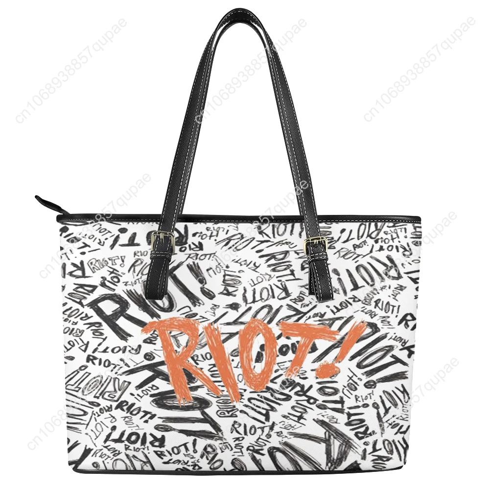 Paramore Rock Band Custom Handbag Womens Mens Personalized Tote Bag Shoulder Bag Business Leather Purse Travel Bag Gift