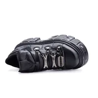 New Rock Shoes 2026 Women Black Dad Shoes Thick-Soled Women's Shoes Heavy Metal Personality Gothic Punk Boots for Women 5