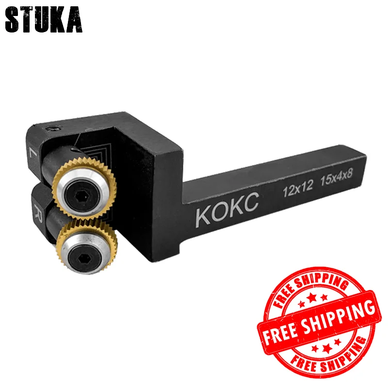 

Stuka Cutting Knurling 12*12mm Dual Wheel Tools For Swiss Lathe feeding 30°Diamond 45°Square pattern