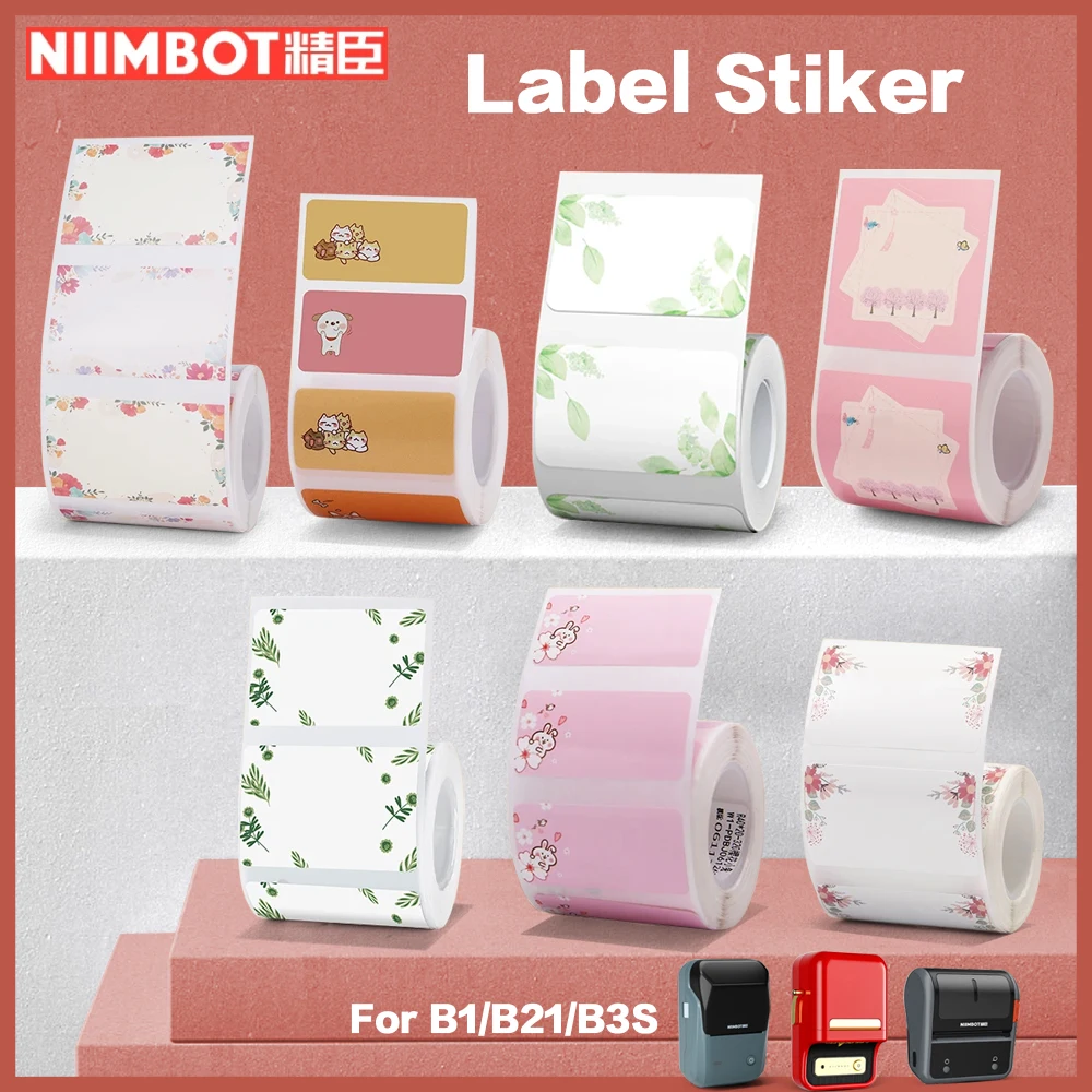 Niimbot B21 B1 Label Maker Printer Label Paper Bluetooth Thermal Label Stickers Self-adhesive Sticker Labeling Machine Etiquetas