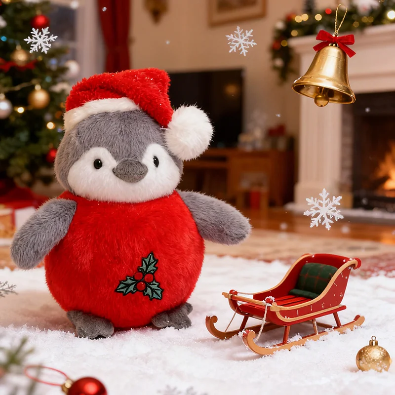 عيد الميلاد بلوشي 25 سنتيمتر عيد الميلاد سلسلة الحيوان أفخم دمية الرنة الدب الصغير البطريق ثلج دمية مهرجان ديكور الحفلات هدية عيد الميلاد #1