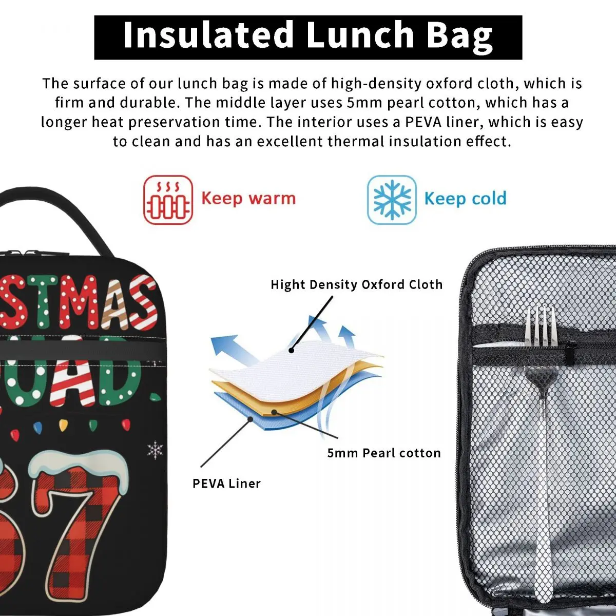 Torba Termiczna Świąteczna Bruh 67 Sześć Siedem 6 7 na Lunch Piknikowa Wielorazowa Torba na Żywność Pojemnik Termiczny Chłodziarka Termiczna na Żywność