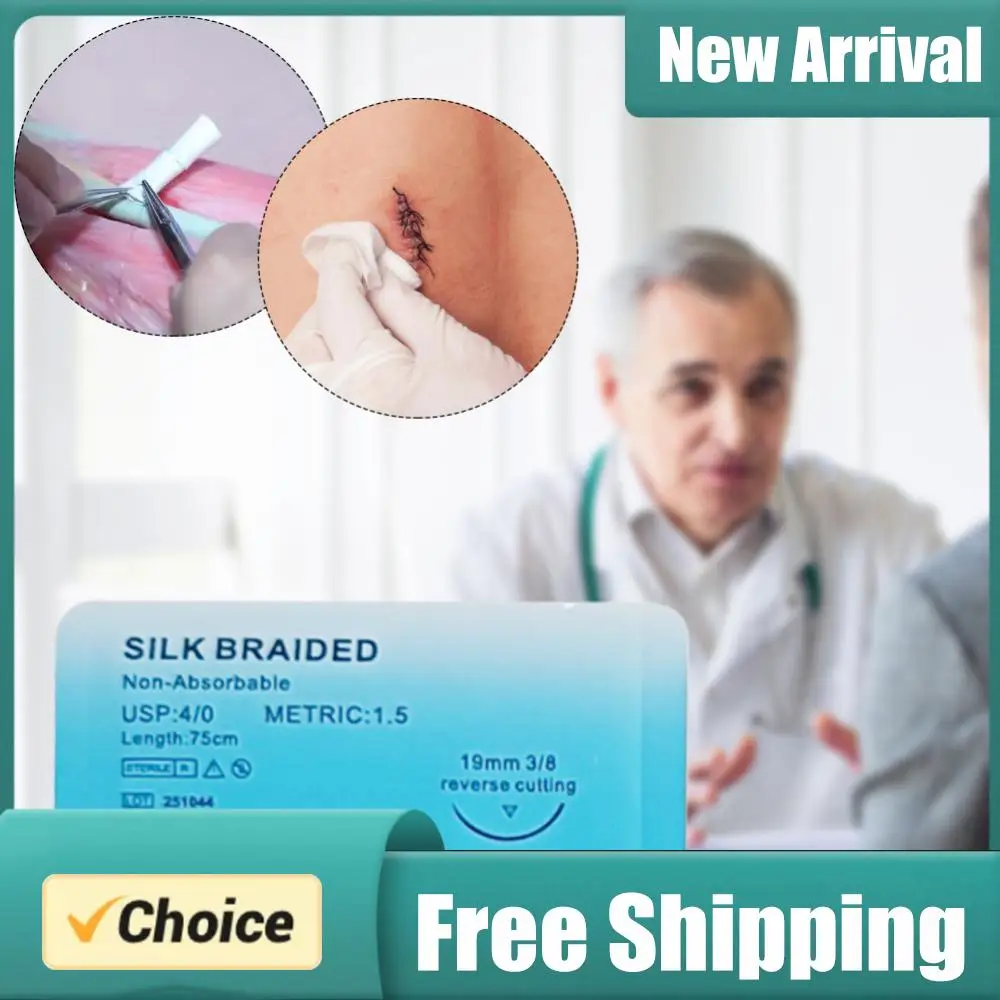 

Нити для наложения швов 3/0 из моноволокна с силиконовым тренировочным матом, нейлоновые, не повреждающие ткани, для обучения студентов-медиков