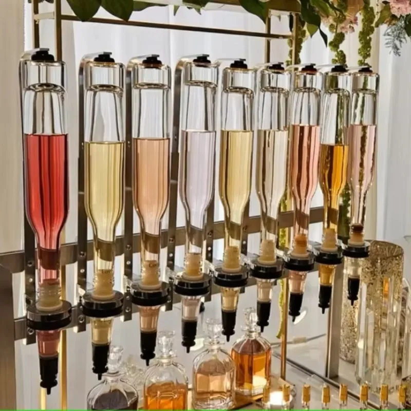 Metal Holder 8 Heads 375ml Perfume Dispenser Perfume Filling Stand Perfume Bar For Wedding Bar
