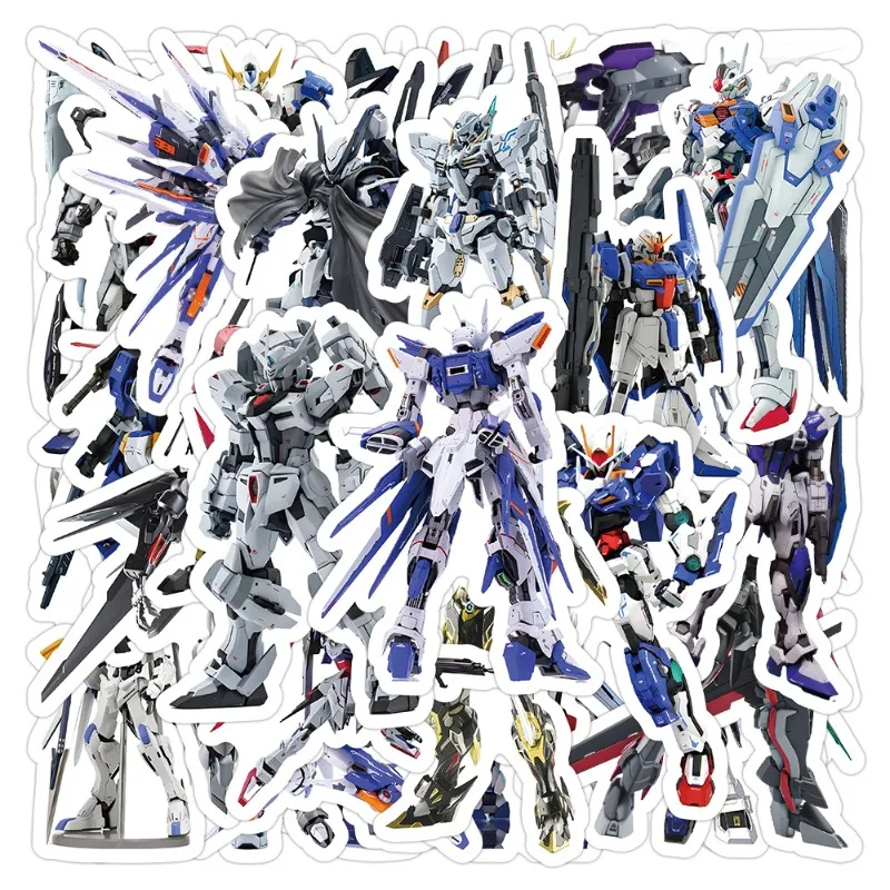 55pcs Gundam Mobile Suit Graffiti Sticker Water Cup Luggage Laptop Mobile Phone Car Skateboard Stationery Decorative Sticker