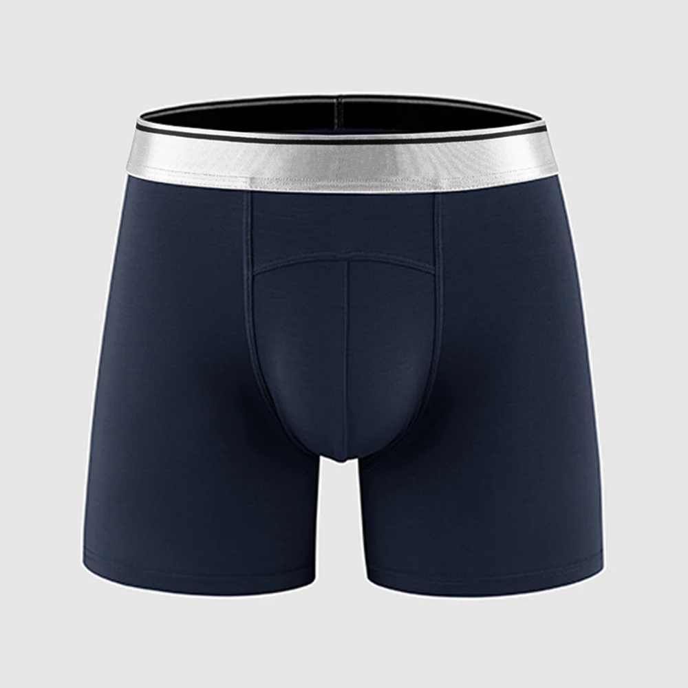 Long Legs Boxer Trunk Men Soft Modal Underwear U Convex Pouch Panty Sport Underpants Comfortable Panties Lingerie Casual Shorts